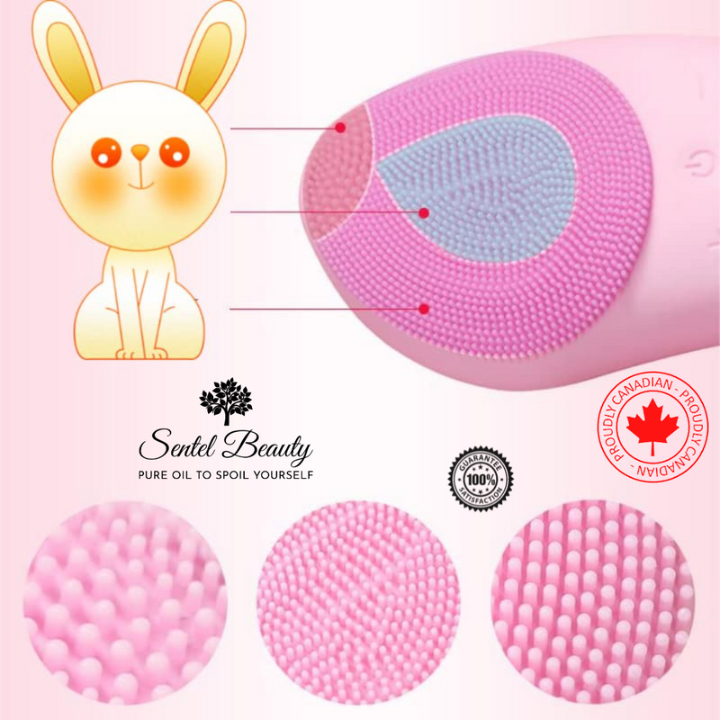 Coffret cadeau soin du visage : 2 savons et 1 brosse faciale en silicone souple