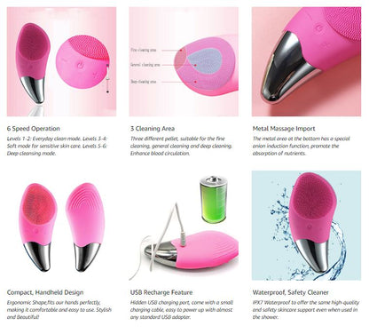 Soft Silicone Facial Cleansing Brush - Deep cleaning Pores