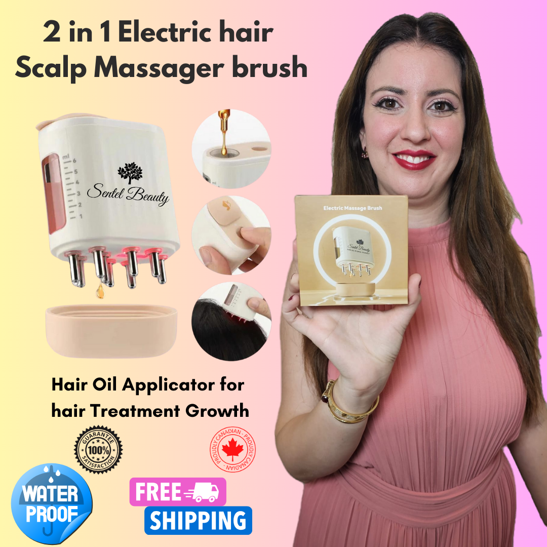 2 in 1 Electric hair Scalp Massager brush