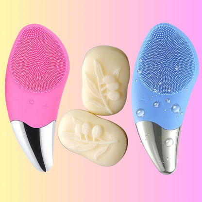 silicone-face-brush-goat-milk-soap-gift-set