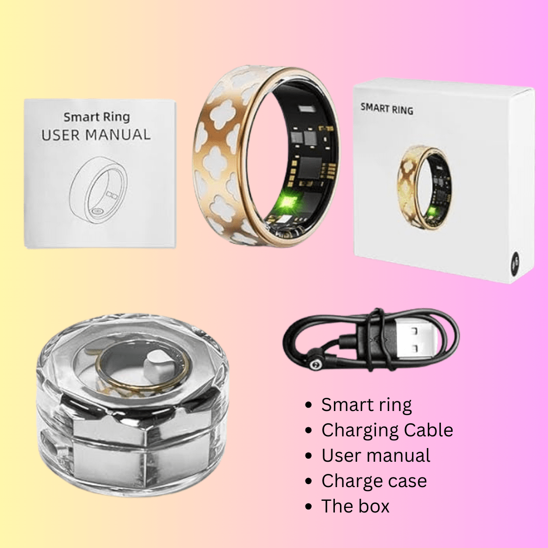 Smart Ring Health & sleep Managemet Android/iPhone Compatible Rose Gold IP68 Waterproof - SENTEL BEAUTY